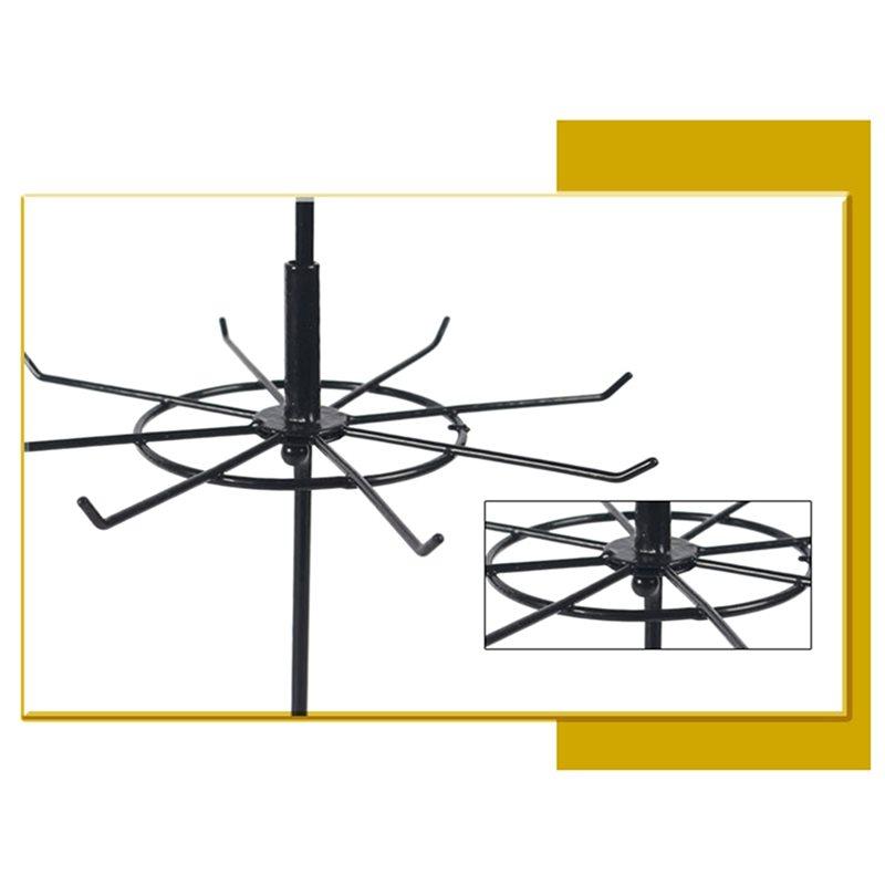 2025 Trend Rotating Jewelry Display Stand For Hanging Earrings Rings 2 Tier Round Metal Necklace Organizer For Watches Bracelets