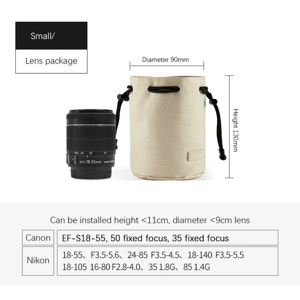 Adjustable Strap Camera Storage Bag Dustproof Velvet Lining DSLR Drawstring Bag Inner Bag Waterproof Lens Protective Case