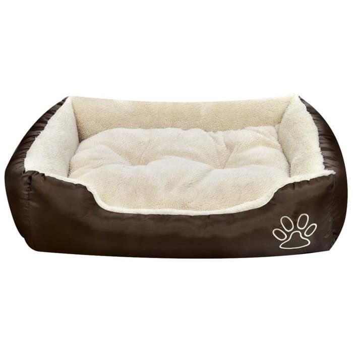 VidaXL Lit Chaud pour Chien avec Coussin Rembourré L Couchage Corbeille Litière 170205