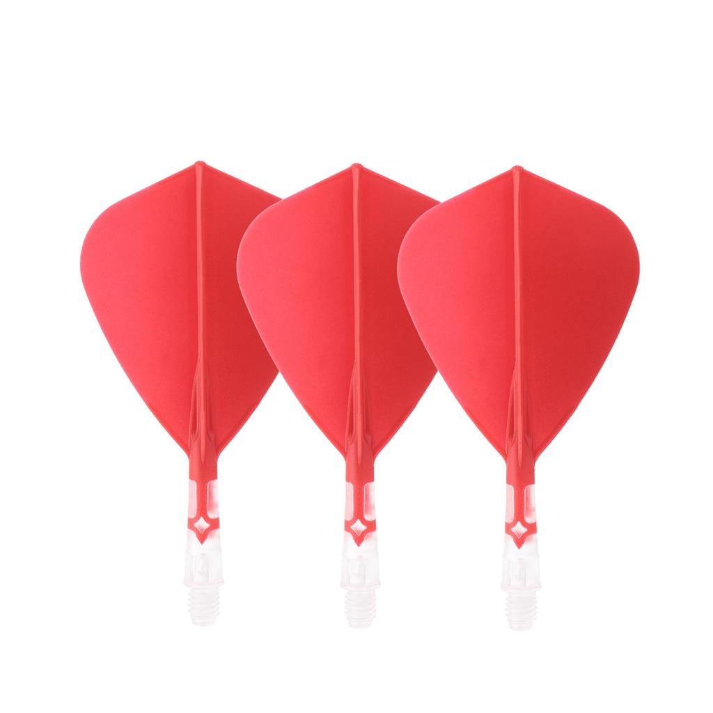 CUESOUL ROSTAK57 T19 Series Mixed Shaft Integrated Kite Shape Set of 3 Two-Tone Dual-Material Flights, Series, (Red) CS-AK57FZ2S