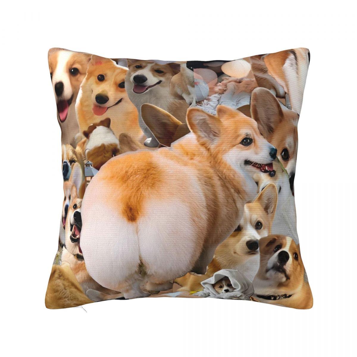 

Pillow Cover Dog And Cats Custom Cushion Cover Retro Trendy Pillow Case For Sofa Home Decoration Pillowcases 12x12Inch