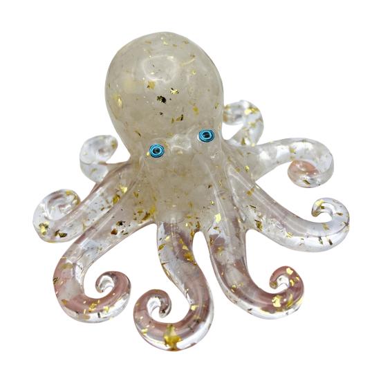 Falsk Krystall Epoksy Blekksprut Ornament Helbredende Naturstein Epoksy Blekksprut