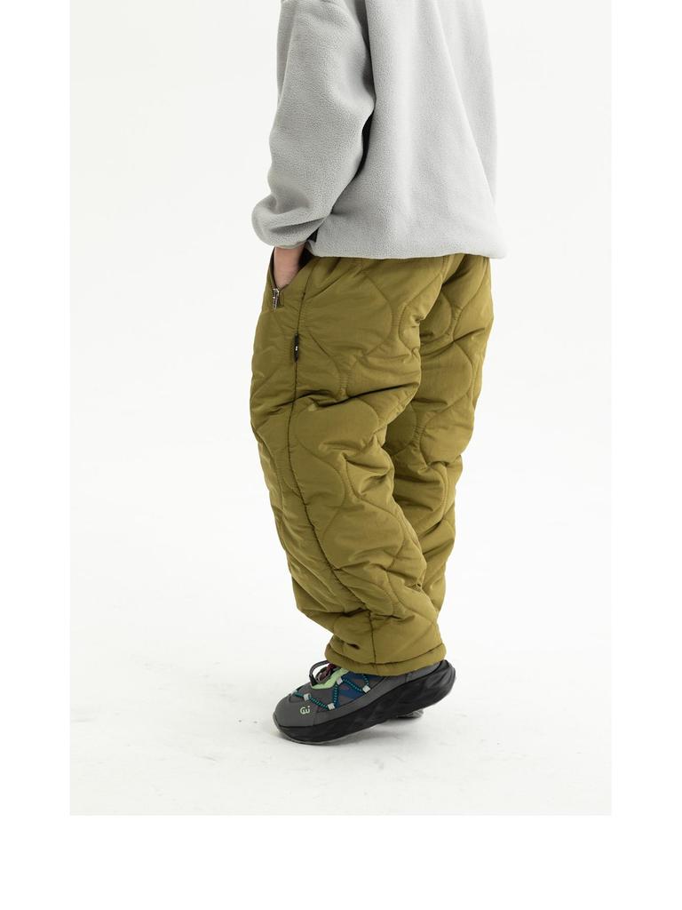 Kids' Quilted Winter Pants: Thick Warm Cotton, Cold Resistant, Casual and Lightweight