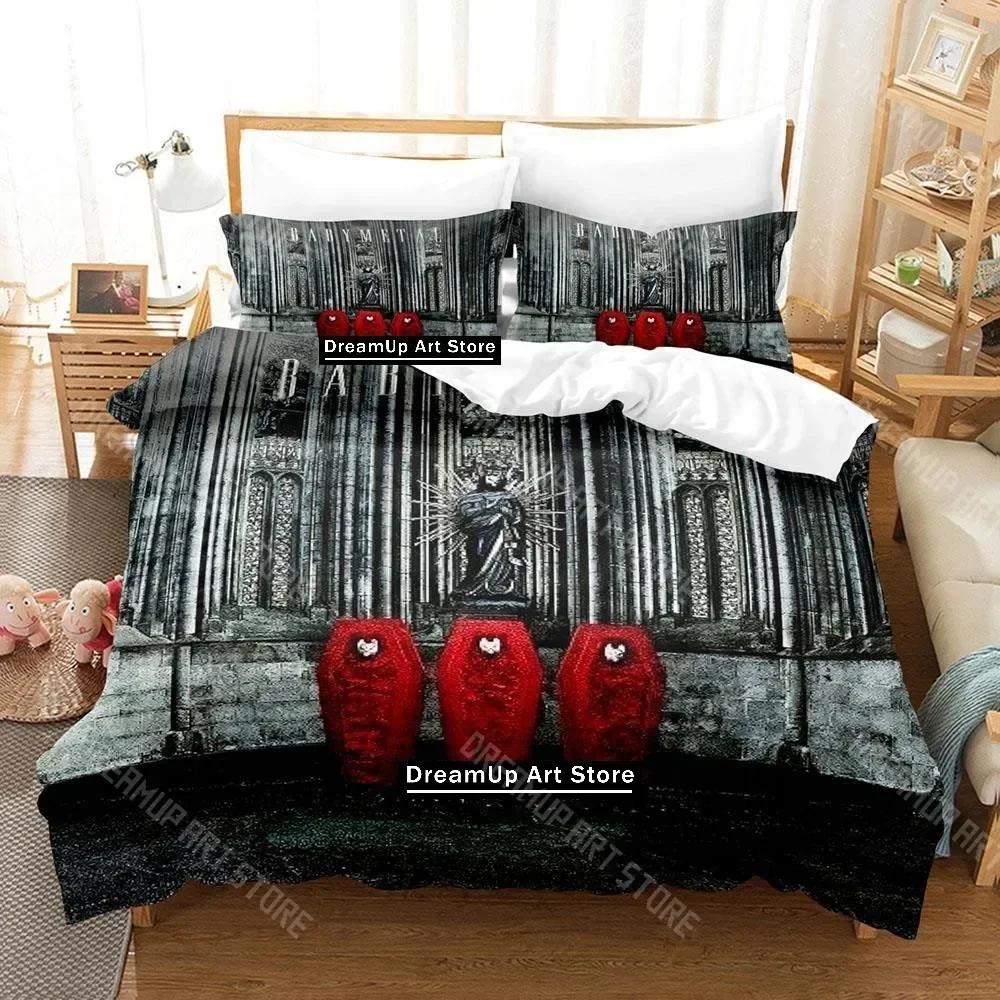 Ensemble de literie Babymetal Band Impression 3D Simple Jumeau Complet Queen King Size Ensemble de lit Adulte Enfant Chambre à coucher Parures de couette Anime Lit EU Single 90x200cm