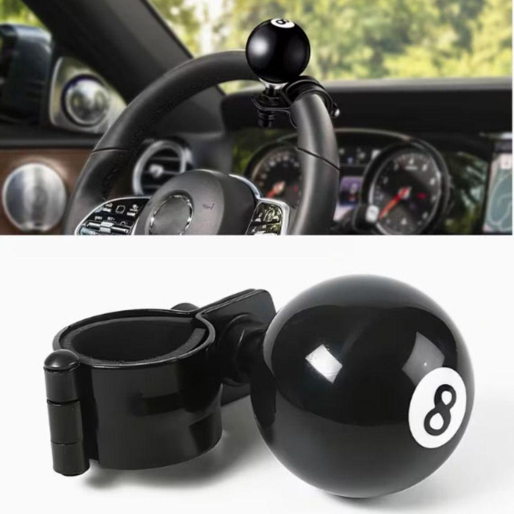 Black Billiard Ball Steering Wheel Knob Heavy Duty Steering Wheel Grip  Auto Use