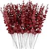 Golden Multicolor Artificial Eucalyptus Leaves Faux Greenery Boughs Wedding Bride Bouquet Home Vase Table Diy Decor Trim Props