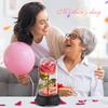 Künstliche Rosenblüten Ewige Rose LED-Licht Folienblume in Glasabdeckung Simulationsrose Muttertagsgeschenke Partyzubehör