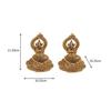 Aluminium Metal Ganesh Diya with Swastik Engraved In Hand (10.2 Cm X 10.2 Cm X 11.5 Cm, Set of 2)