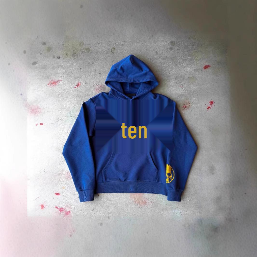 

Unisex Retro Loose-Fit Pullover Hoodie Small синий