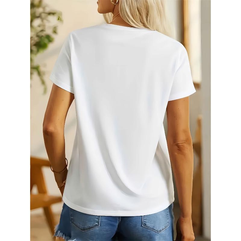 European Size Sketch Art Cat Wine Red Wine Glass, Artistic Minimalist Daily Commute Women's T-Shirt, Round Neck Short Sleeve Tee