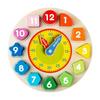 Educational Montessori Wooden Shape Color Sorting Clock- Early Learning Toy-Time Number Shape Sorting Puzzle Christmas kid Gift
