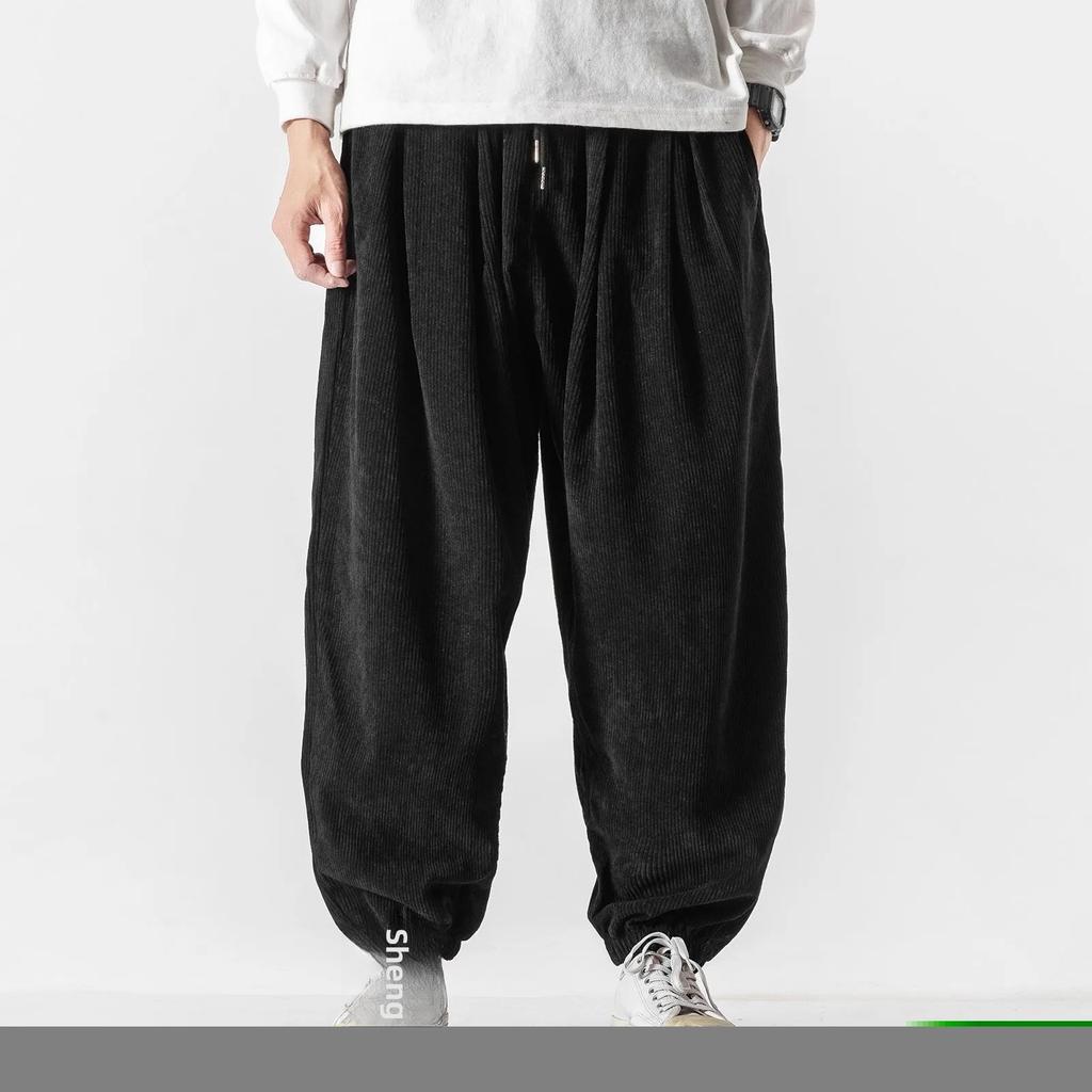 Japanese Trendy Cropped Pants Loose-fit Wide Leg Bloomers Casual Long Pants For Heavy People