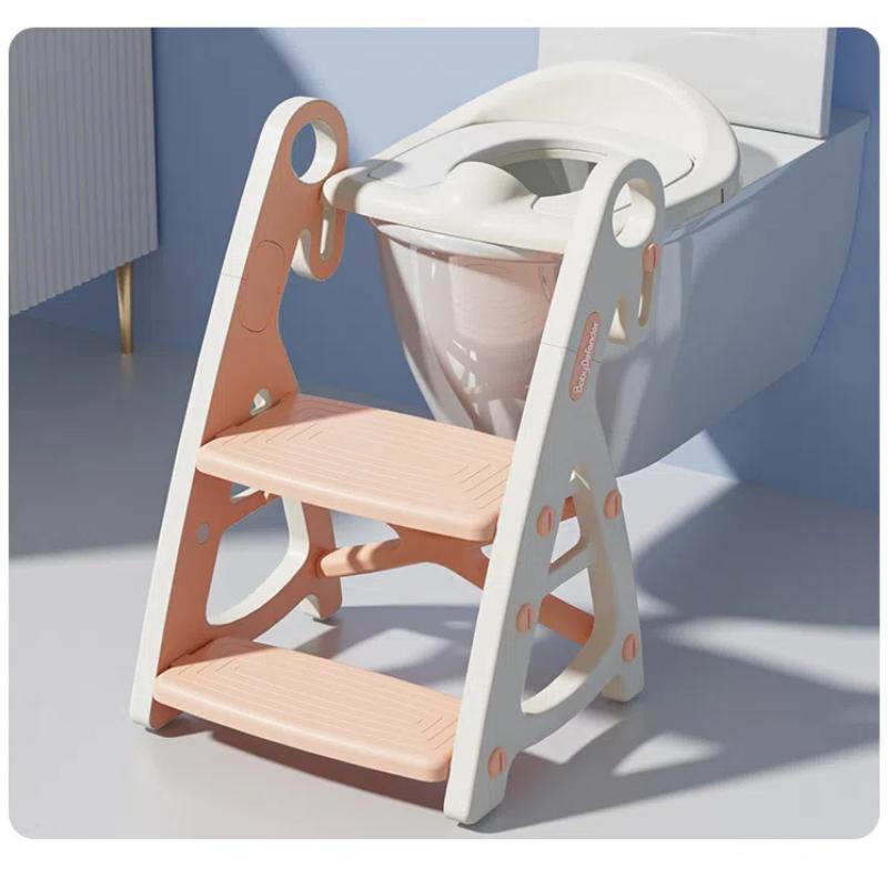 Ceramic Jar Training Seat and Step Stool Stability Step Toilet Seat Adjustable Height Step Boy and Girl Folding Toilet Seat