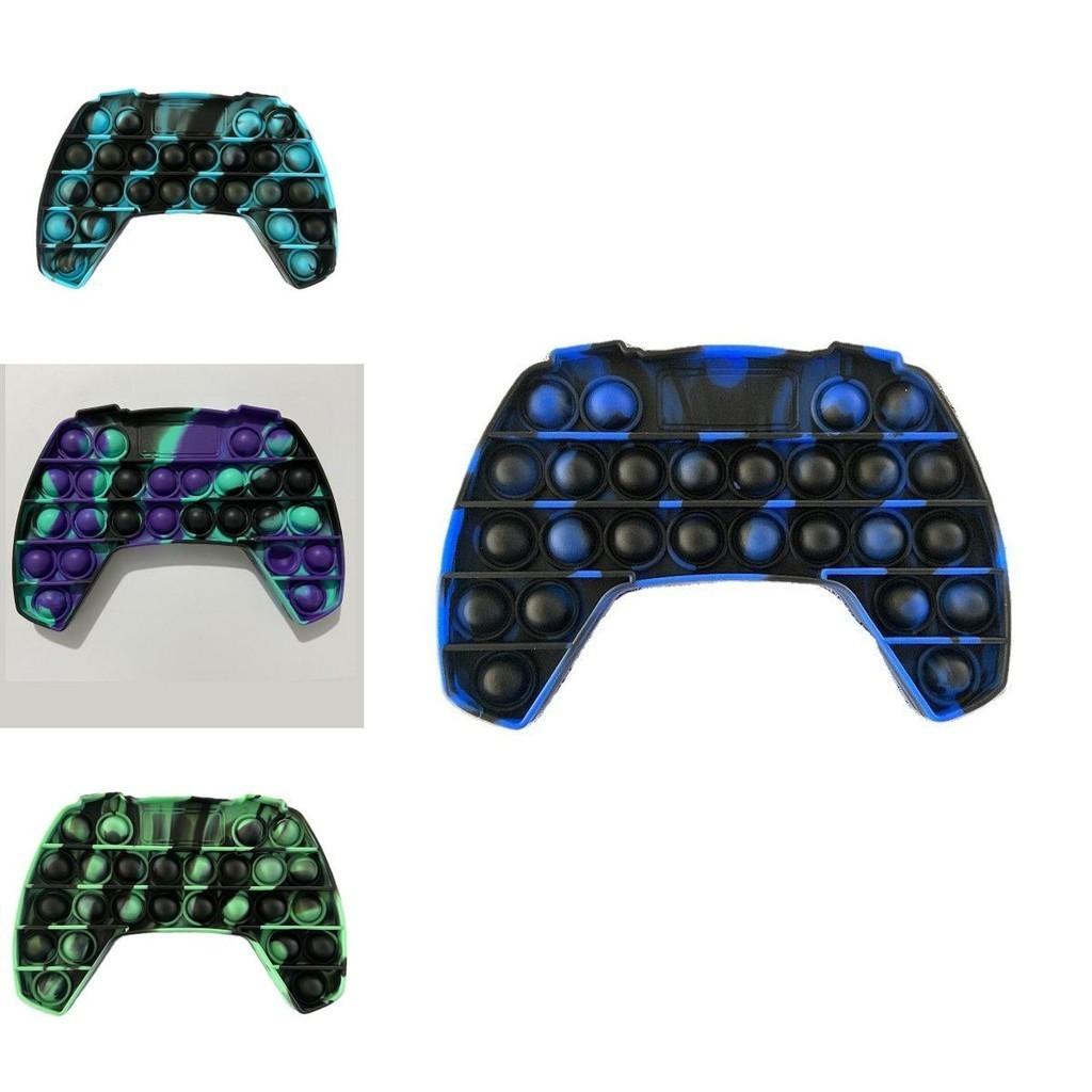 Vibrant Tie-dye Game Controller Push Bubble Sensory Fidget Toy For Stress Relief