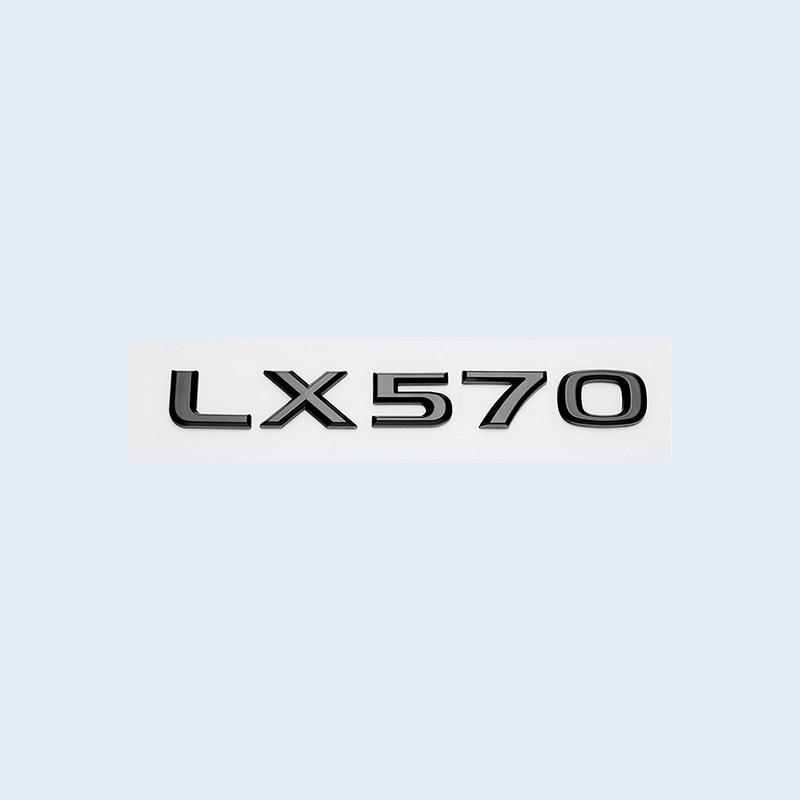 For Lexus LX450 LX470 LX570 Accessories 3D Glossy Black Letters Number Car Rear Trunk Styling Emblem Badge Sticker
