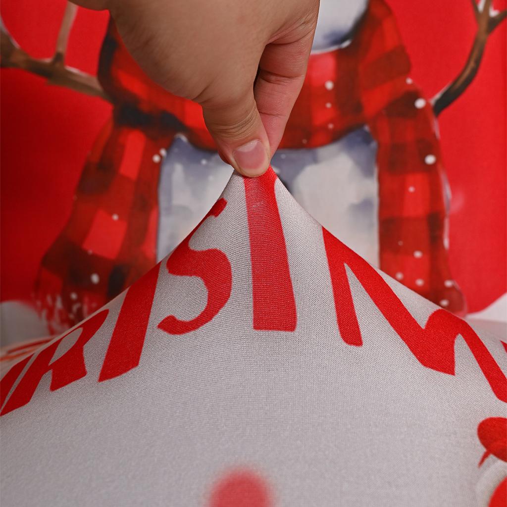 Stretch Print Christmas Chair Cover Christmas Chair Cover Decoration