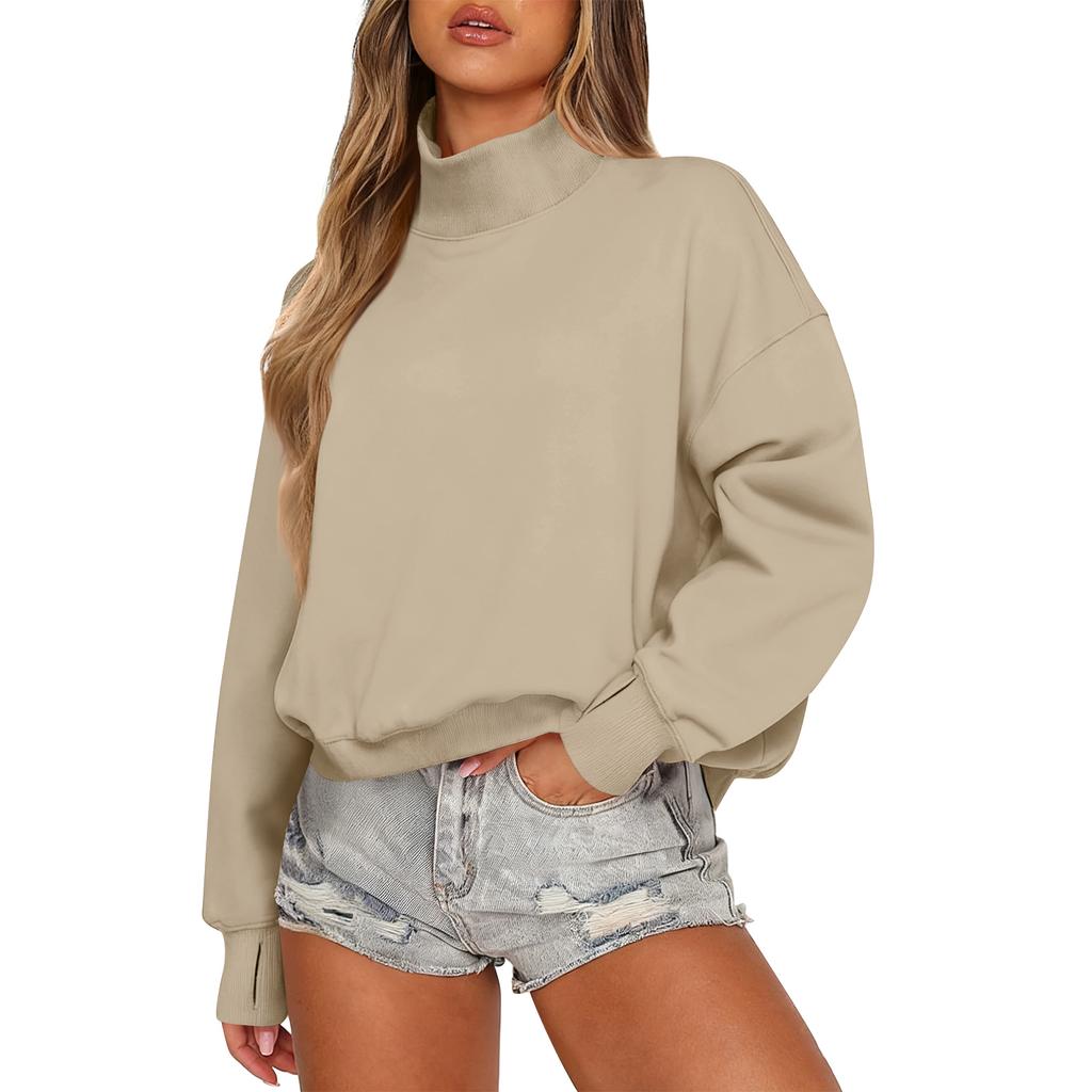 Damen Sweatshirt Langarm Lässig Bequem Locker Leicht Damen Sweatshirt