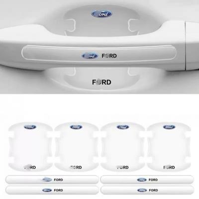 8PCS Clear Car Door Handle Bowl Protector Scuff Guard Anti Scratch For Ford