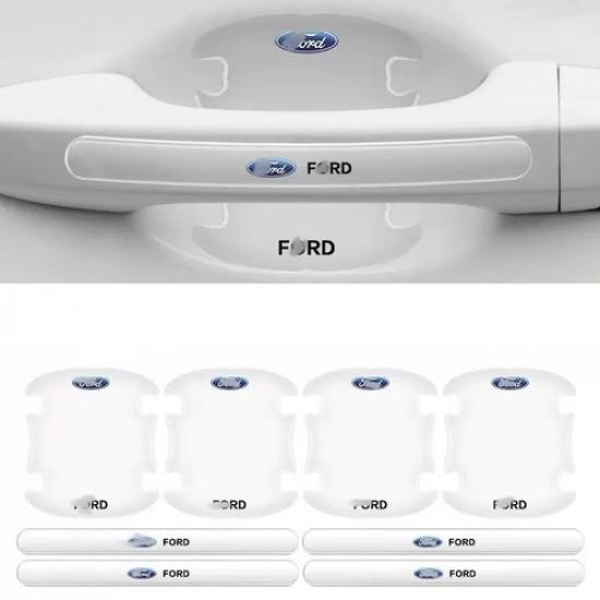 8 шт. Прозрачная защита чаши ручки двери автомобиля, защитная накладка от царапин Для Ford