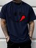 Unisex White Summer Tee Wink Smile Red Tongue Print Loose Oversized Streetwear Daily Casual Crew Neck Unisexs Short Sleeve Basic Top