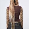 European and American hot girl Y2K letter printed round neck dark style slim fit top