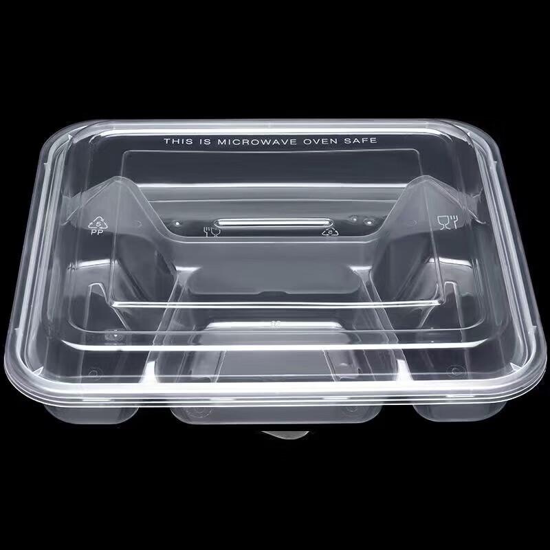 Disposable 5-Compartment Meal Prep Containers with Lids