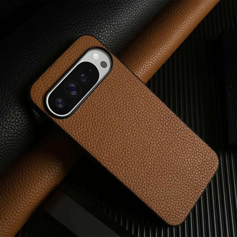 Luxus Pixel 10 Pro Hülle Business Rindsleder Handyhüllen Für Google pixel9pro 7A 8pro Vollschutz Stoßfeste Rückabdeckung