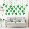 32 Pcs Hawaiian Luau Party Palm Leaves Swirl Decorations Hanging Ceiling Green Decoration Tropical Party for Summer Baby Shower Birthday Supplies
