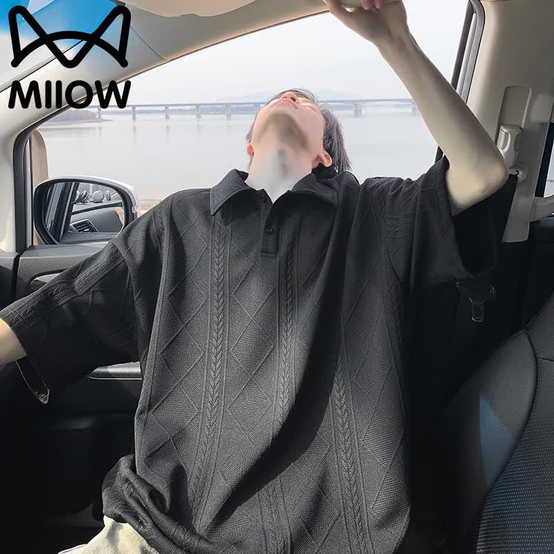 MiiOW Men s Lightweight Breathable Polo Shirt 2XL