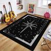Mystic Celestial Area Rug Black Celestial Starburst Design Large Non-Slip Soft Floor Mat Carpet Doormat for Living Room Bedroom
