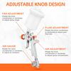 Auto Paint Spray Gun Kit with 1.4/1.7/2.0mm Nozzles, 600cc Cup, Air Regulator for Cars, Home & DIY Painting