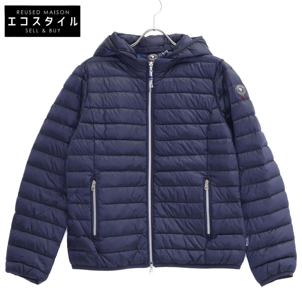 CAPE HORN 62550 PALOMA/Paloma Navy Logo Patch Hooded Down Jacket Jacket 46 NavyUsed