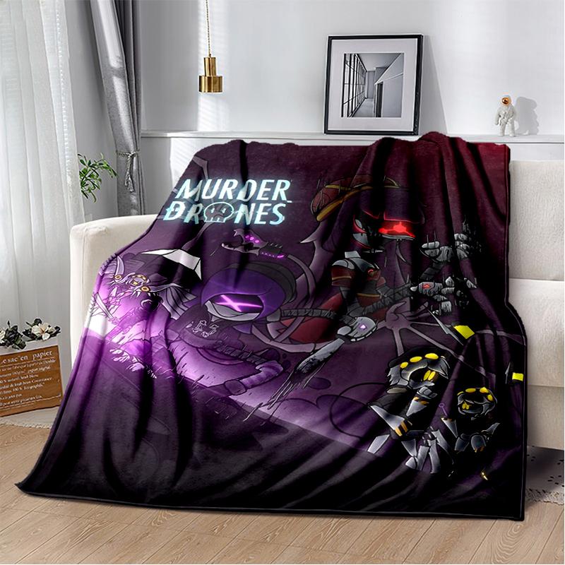2025 New Style 3D Murder Drones Uzi Cartoon Soft Blankets,Throw Blanket Comfortable Blanket for Picnic Beds Sofa Home Bedroom