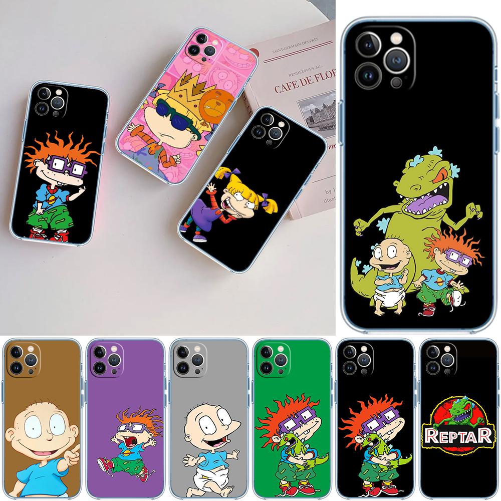 LO82 R-Rugrats Soft Shell Transparent Phone Case for Motorola Moto Edge 20 30 40 50 S30 Fusion Ultra Pro Neo Lite + G200 G23