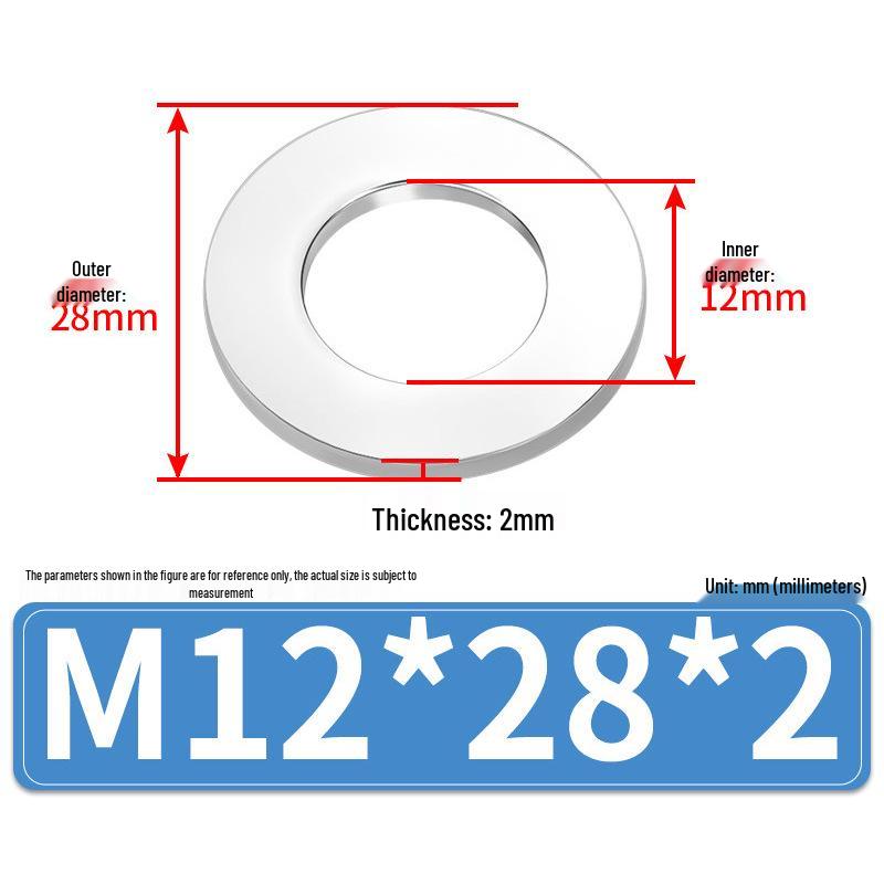 Jin Juntai Thick & Thin Stainless Steel Flat Washer, Round M10-M36