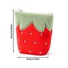 Multi-functional Pencil Case Strawberry Shape Standing Pen Bag Large Capacity Stationery Storage Bag Students