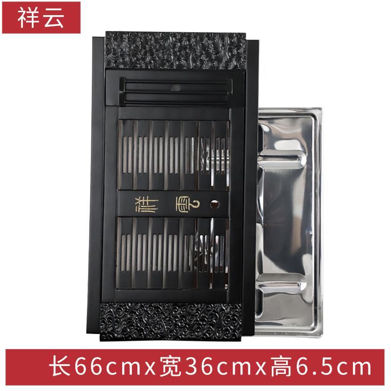 Chinese Solid Wood Tea Tray Drain Storage Tray Storage Supplies Living Room Coffee Table Ornaments Home Kung Fu Tea Set