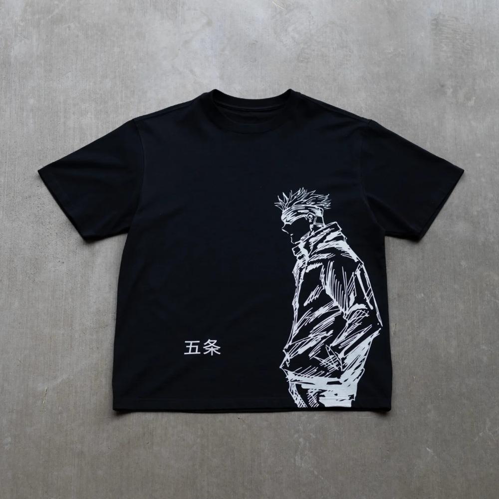 

Gojo Satoru Jujutsu Kaisen pure cotton Tshirt streetwear casual trendy hip hop style S