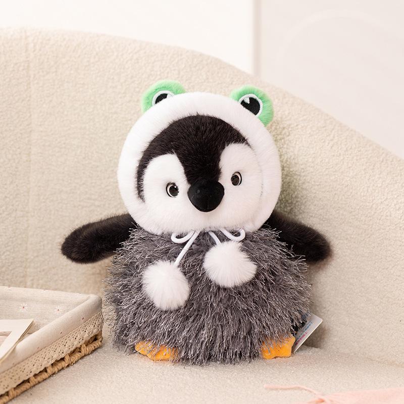 Winter Cute Hooded Penguin Plush Scarf Toy for Girls - Perfect Birthday Gift