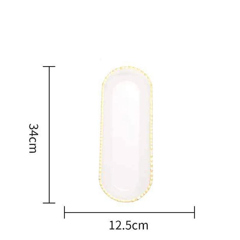 

Стеклянный поднос Nordic Phnom Penh, овальная десертная тарелка, тарелка для западной еды, поднос для ванной комнаты, тарелка для хранения ювелирных изделий, стеклянная посуда