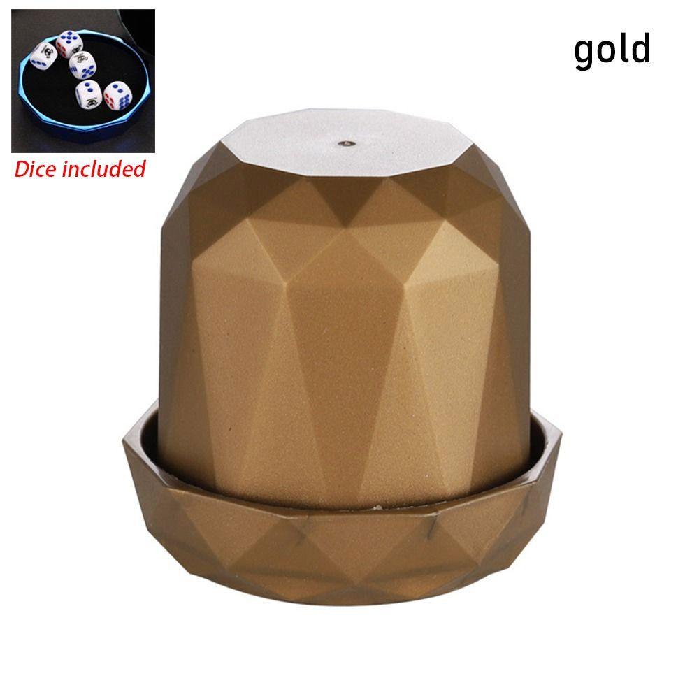 

1Pcs Flannel Lining Dice Container Silient Mute Dices Game Supplies KTV Entertainment Table Game gold
