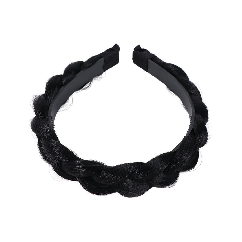 Synthetische Damen Haarreifen Bohemian Elastisch Rutschfest Haarbänder Perücken Twist Geflochtenes Stirnband Party