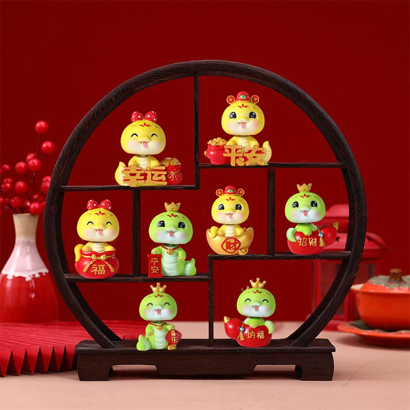 Chinese New Year  Ornament Snake Statue Ornament Lunar New Year Gift Decoration Desk Accessories Chinese Zodiac Decoration