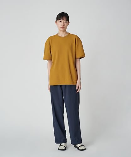 Snow Peak Mustard Dry Waffle T-Shirt, Size M, TS-25SU004, Perfect for Festivals, Camping, and Outdoor Activities
