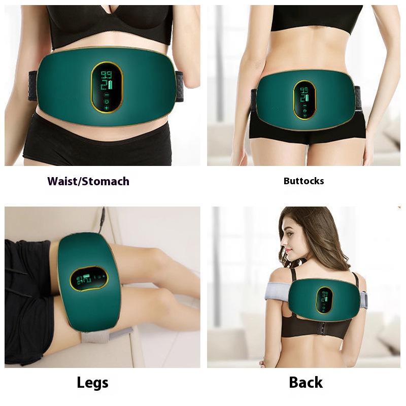 Vibrating Massage Belt - Portable, Rechargeable Home Fitness Equipment with High-Frequency Oscillation for Waist & Core
