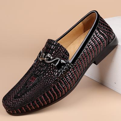 Mode Lässig Leder Männer Loafer Neue Handgemachte Mokassins Krokodil Muster Männer Echtes Leder Wohnungen Luxus Marke Bequeme Fahren Schuhe