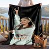Warm Flannel Throw Blanket,Ariana Grande Lightweight Cozy Blanket For Bed Sofa And Daily Use