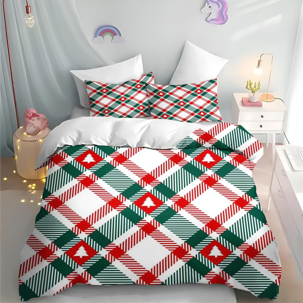 Christmas Quilt Cover, Cartoon Anime, Duvet Printed Comforter, Polyester Bedding, Twin Size, Children Gift, Various Sizes