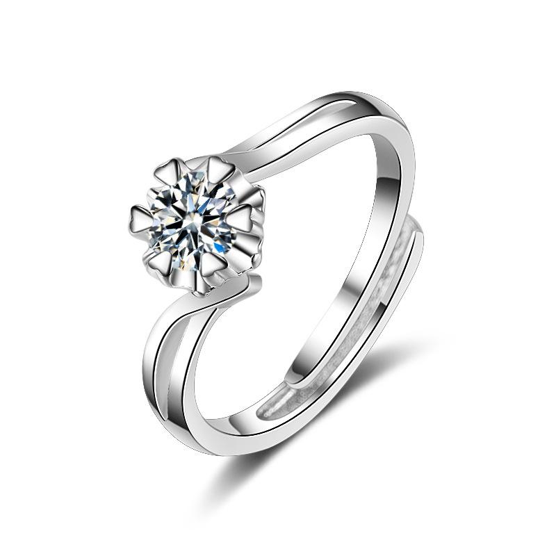 New  925 Sterling Silver Ring open Adjustable Fashion Exquisite Student Girlfriend Women Jewelry Accessories Wedding Party