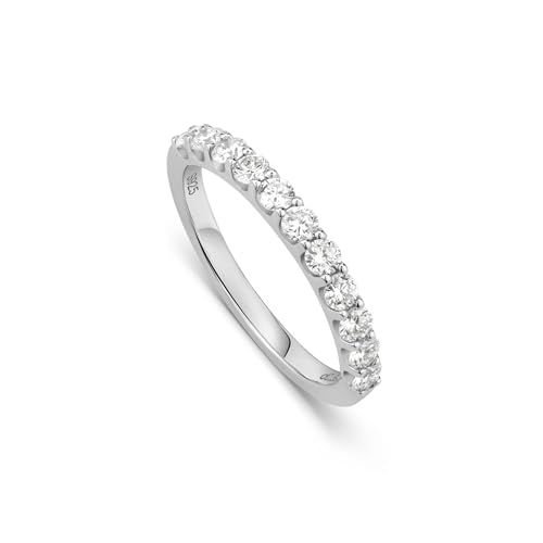 

[JEWELRY TAKEDA] Lab-Grown Diamond Ring, Approx. 0.6ct, Same Chemical Composition and Hardness as Natural Diamonds, 925 Sterling Silver, Luxury Half E